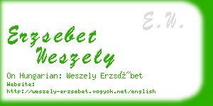 erzsebet weszely business card